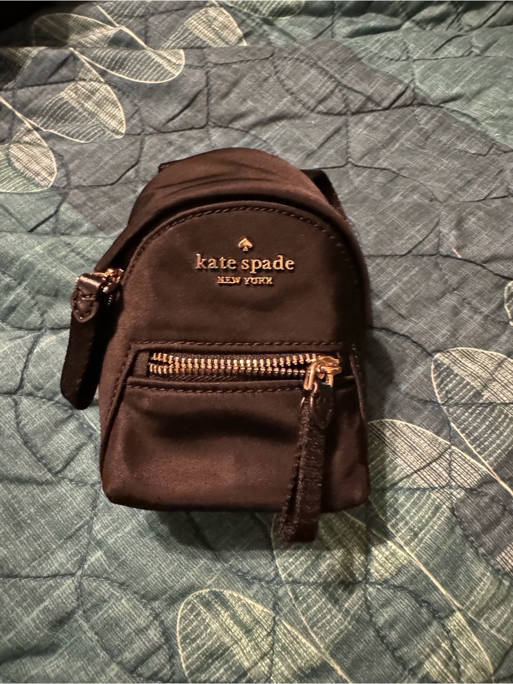 kate spade Black Mini Belt Bag with Gold Hardware